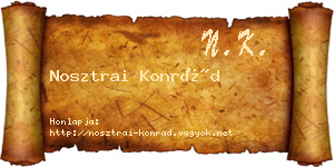 Nosztrai Konrád névjegykártya